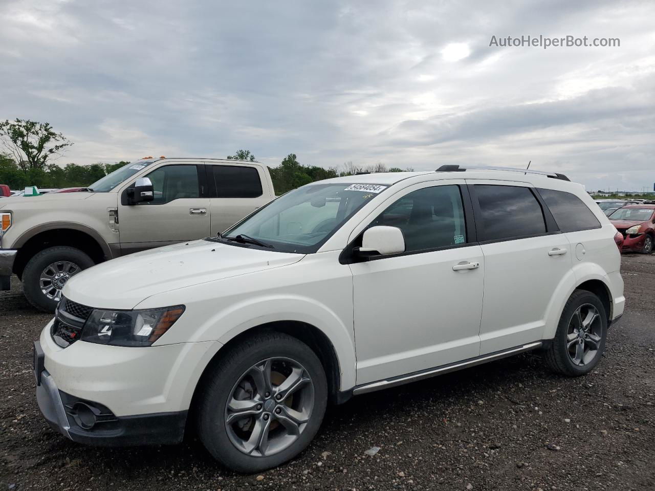 2017 Dodge Journey Crossroad White vin: 3C4PDCGG9HT617841