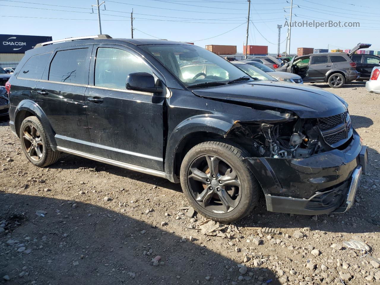 2015 Dodge Journey Crossroad Black vin: 3C4PDCGGXFT543455