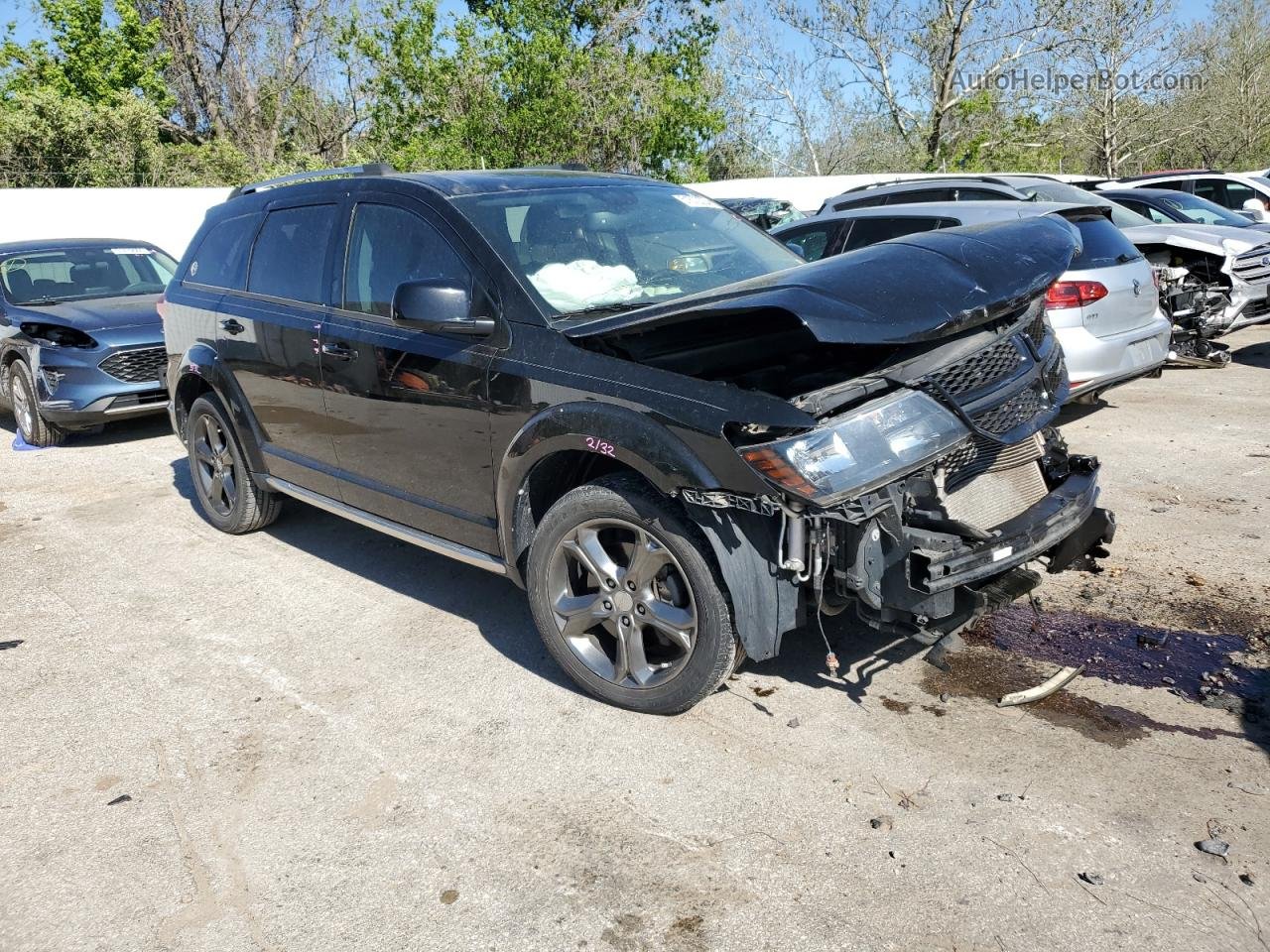 2015 Dodge Journey Crossroad Black vin: 3C4PDCGGXFT631499