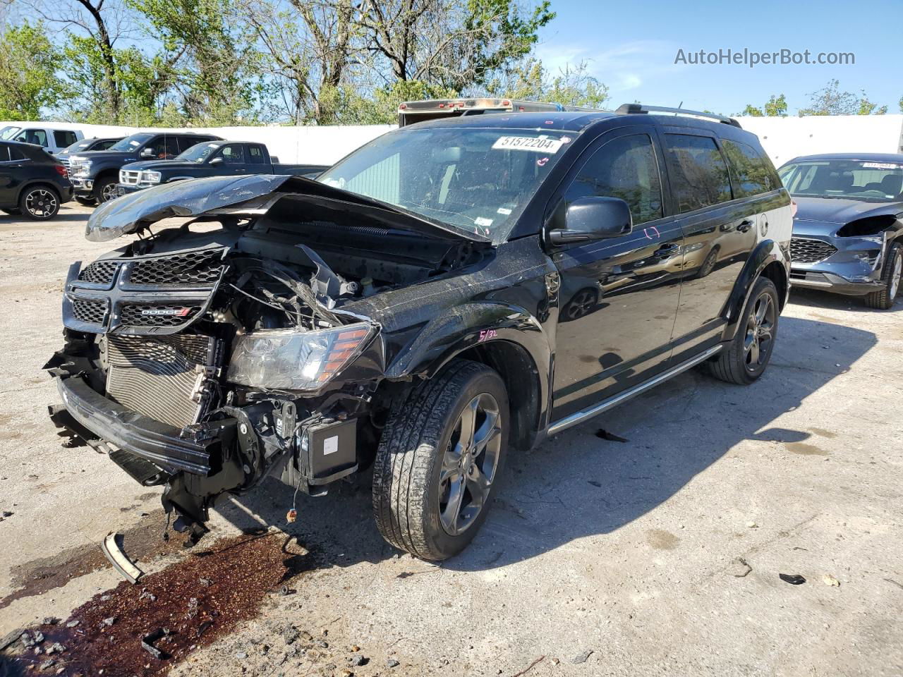 2015 Dodge Journey Crossroad Black vin: 3C4PDCGGXFT631499