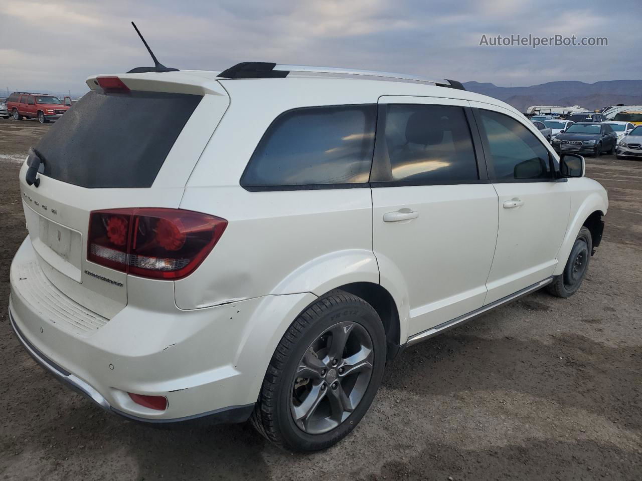 2015 Dodge Journey Crossroad White vin: 3C4PDCGGXFT632636