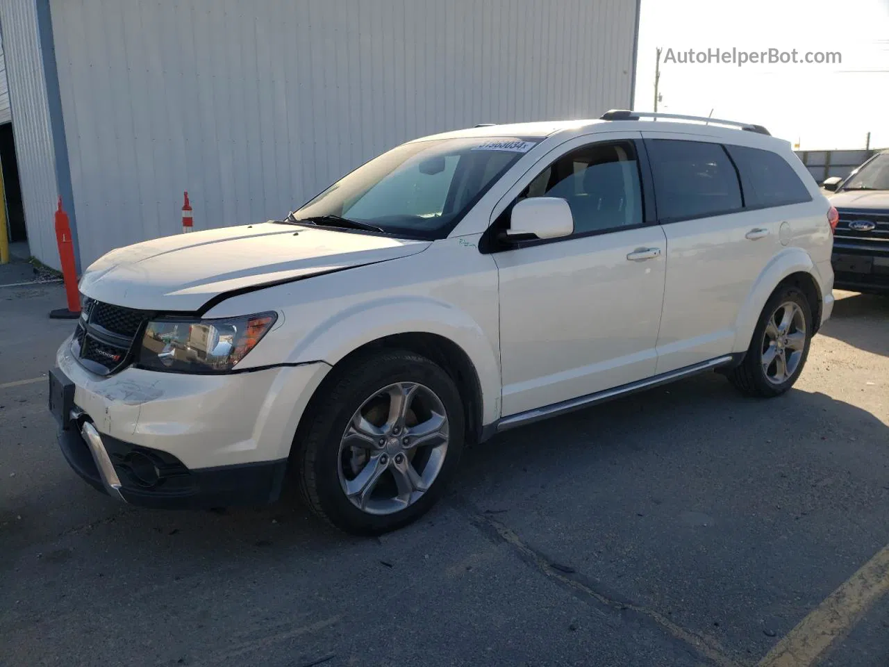 2016 Dodge Journey Crossroad White vin: 3C4PDCGGXGT149259