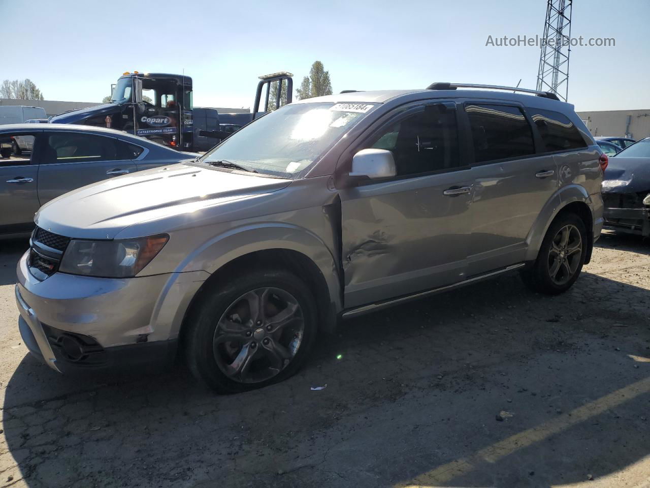 2017 Dodge Journey Crossroad Gray vin: 3C4PDCGGXHT507557