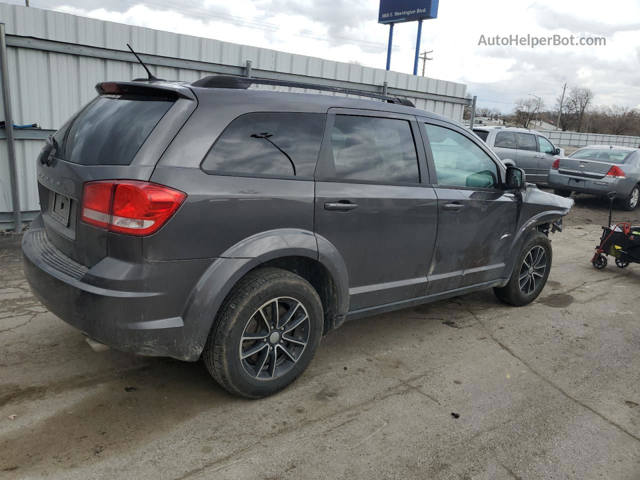 2017 Dodge Journey Se Gray vin: 3C4PDDAG8HT616016