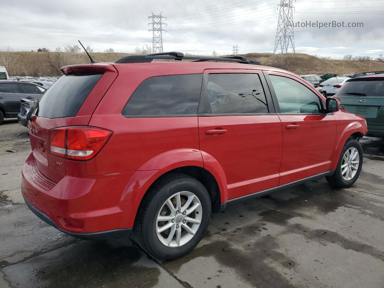 2014 Dodge Journey Sxt Red vin: 3C4PDDBG1ET178594