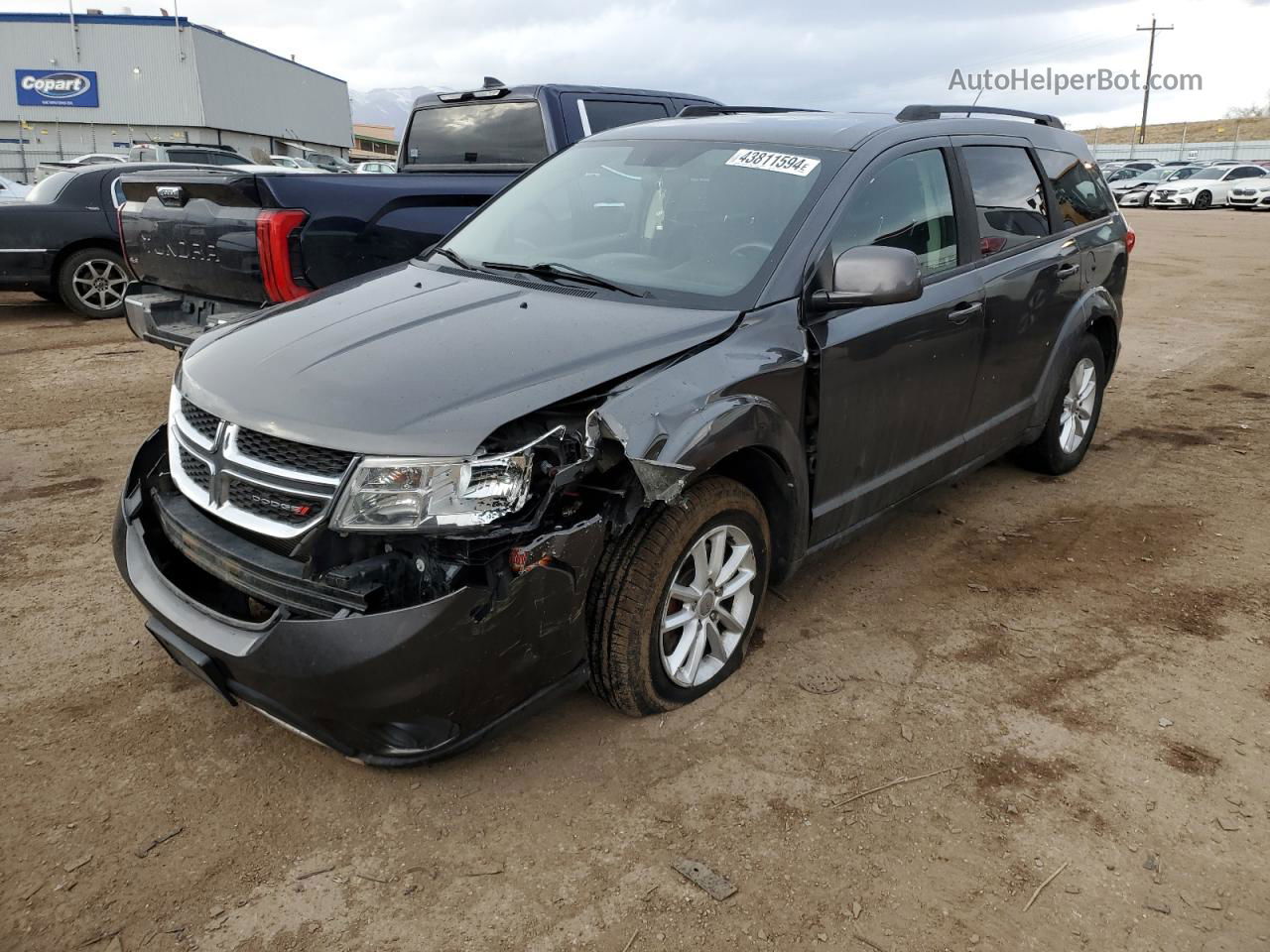 2014 Dodge Journey Sxt Gray vin: 3C4PDDBG2ET176837