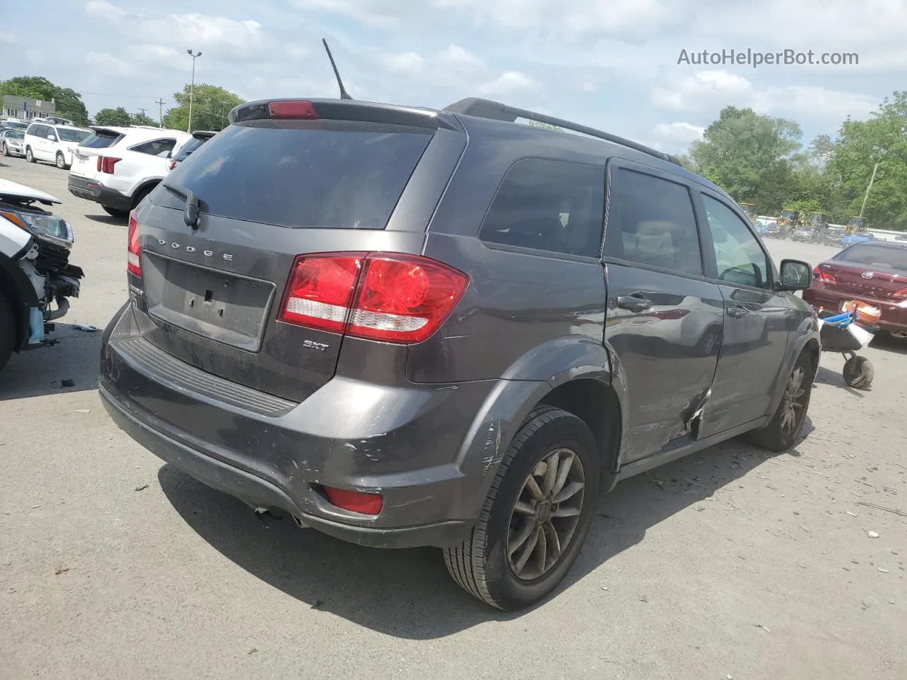 2015 Dodge Journey Sxt Gray vin: 3C4PDDBG2FT600955