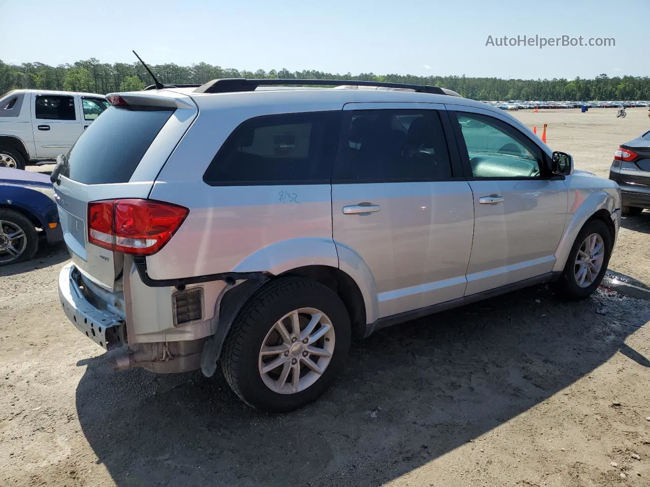 2014 Dodge Journey Sxt Silver vin: 3C4PDDBG3ET112824