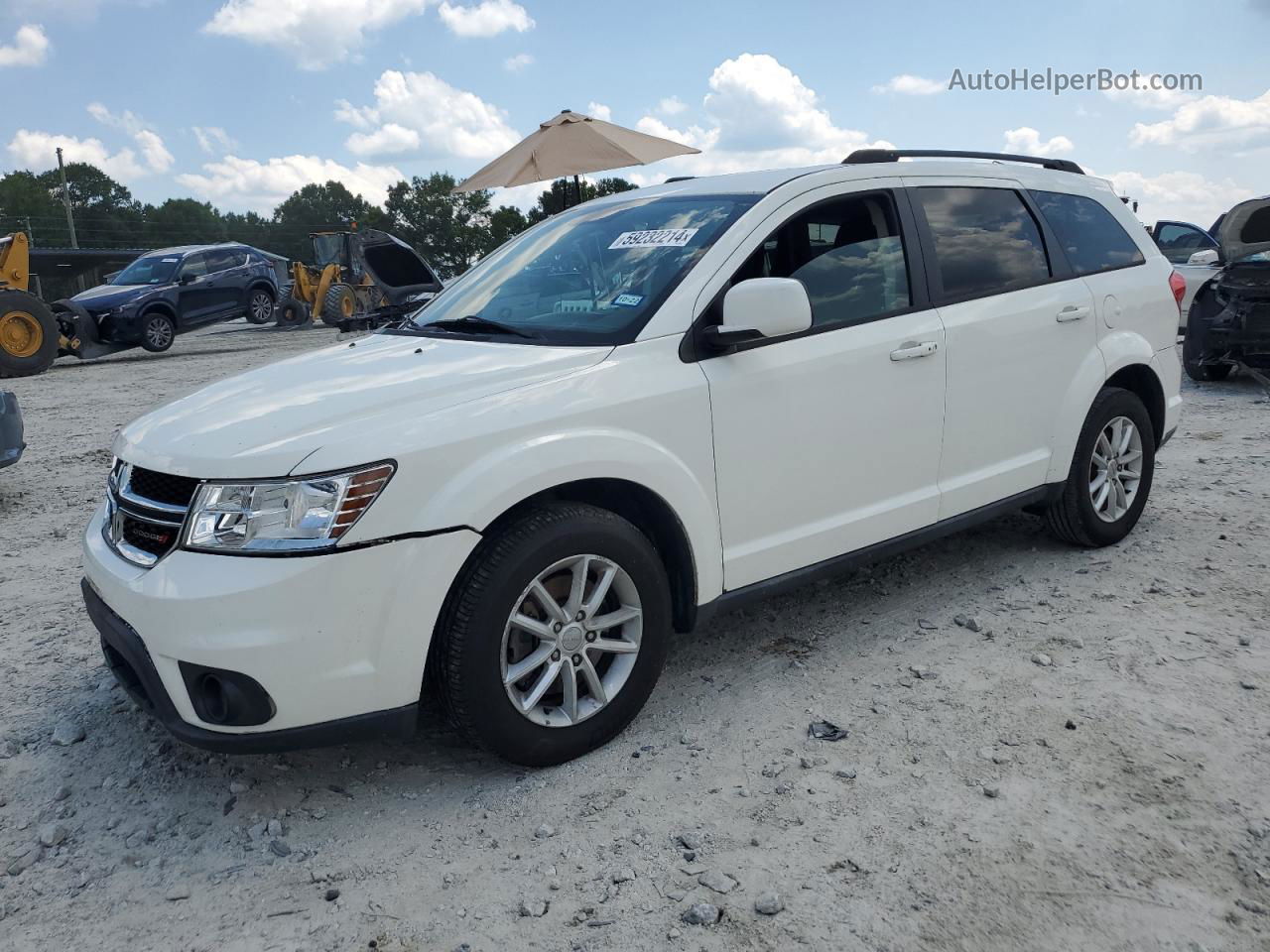 2014 Dodge Journey Sxt White vin: 3C4PDDBG3ET178516