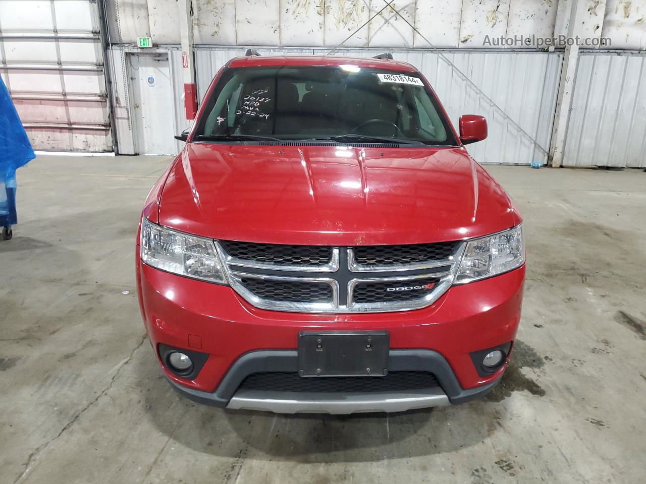 2014 Dodge Journey Sxt Red vin: 3C4PDDBG3ET204287