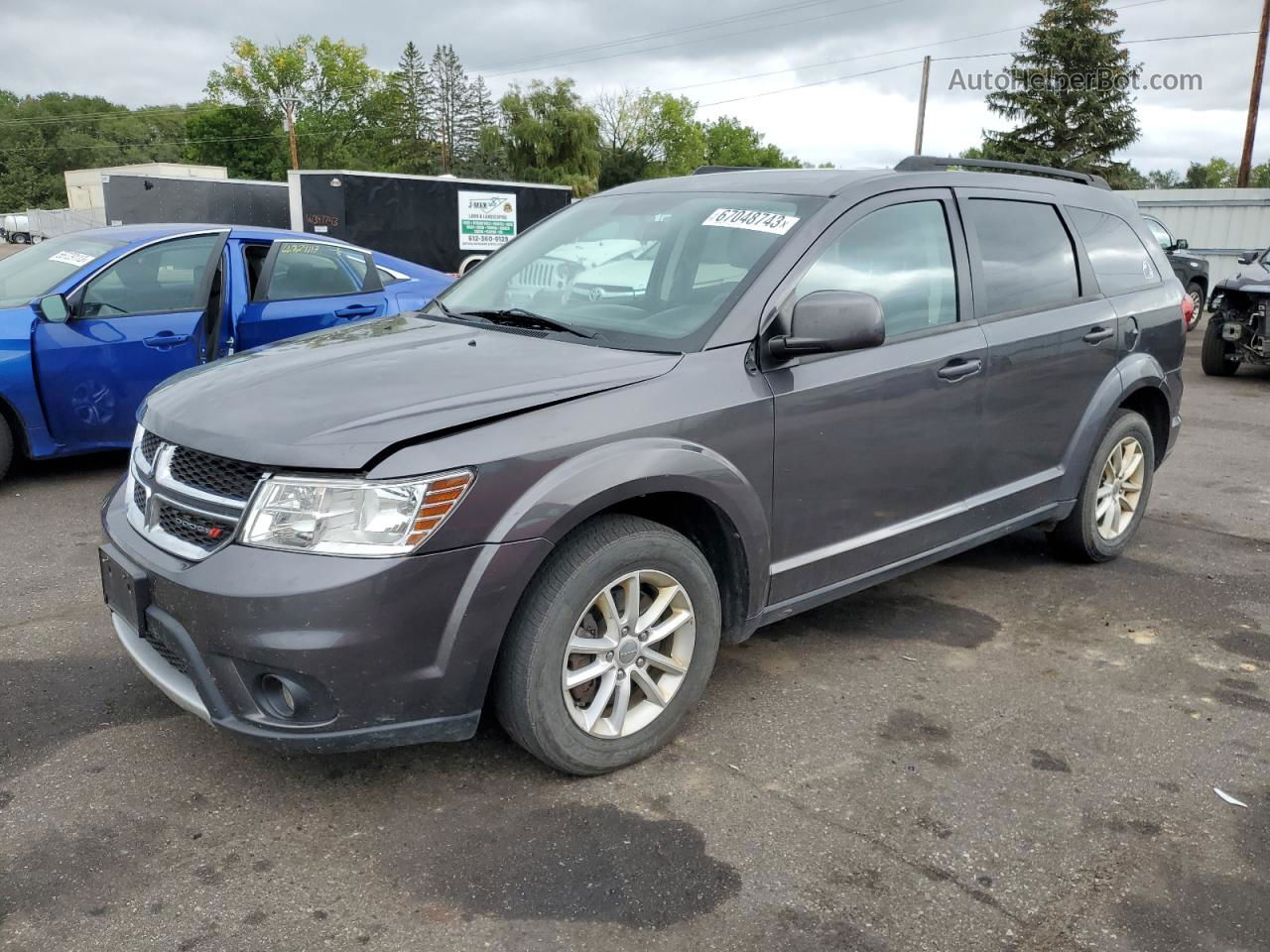 2015 Dodge Journey Sxt Gray vin: 3C4PDDBG4FT606823