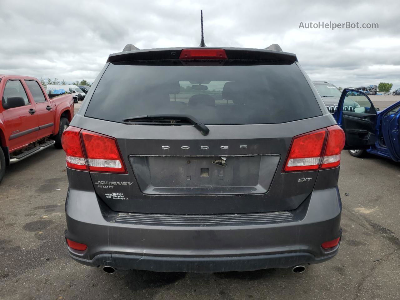 2015 Dodge Journey Sxt Gray vin: 3C4PDDBG4FT606823