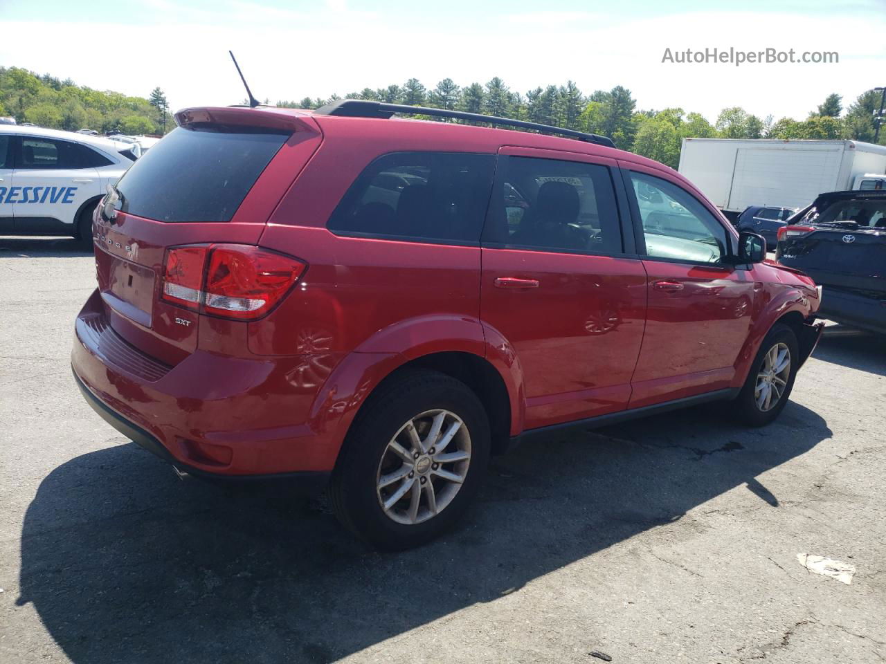 2015 Dodge Journey Sxt Red vin: 3C4PDDBG7FT660309