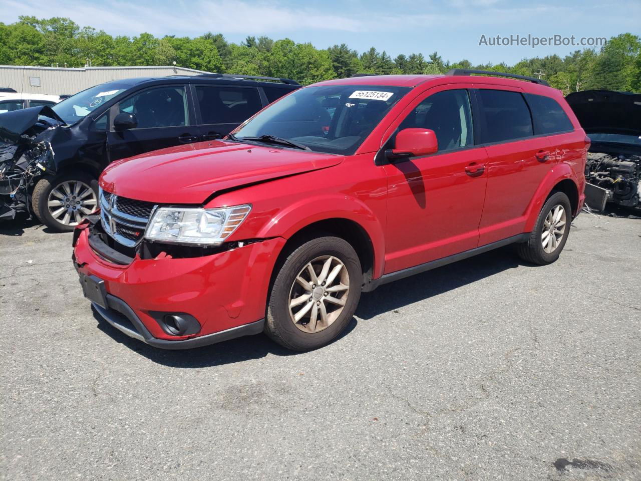 2015 Dodge Journey Sxt Red vin: 3C4PDDBG7FT660309