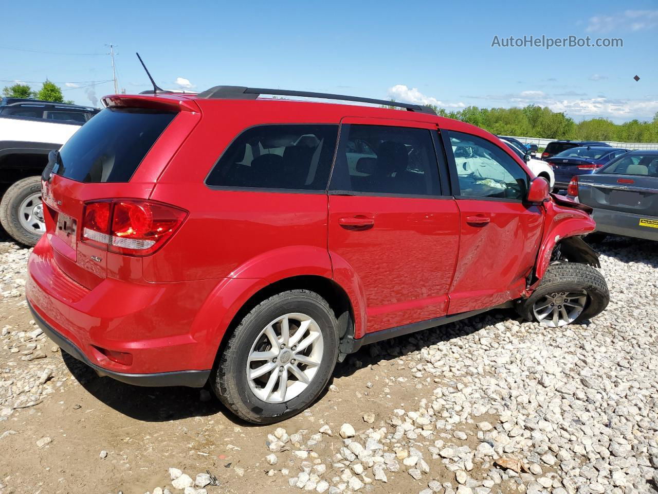 2015 Dodge Journey Sxt Red vin: 3C4PDDBG8FT730559