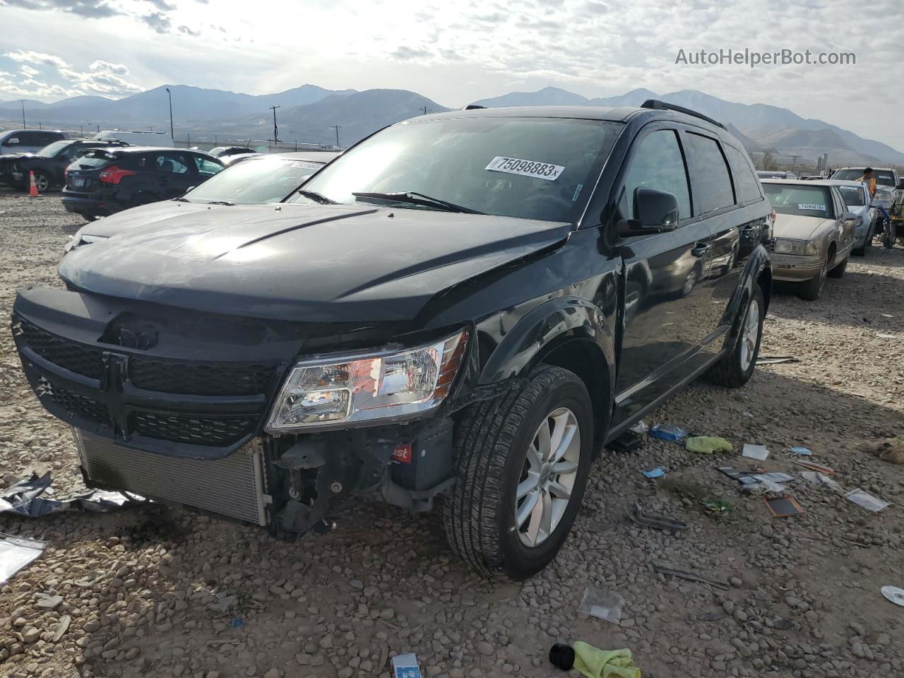 2017 Dodge Journey Sxt Черный vin: 3C4PDDBG8HT512785