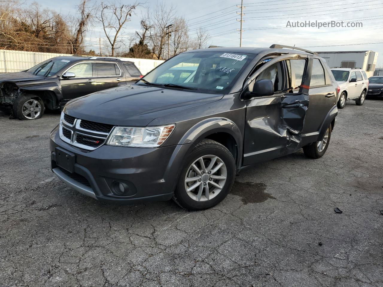 2015 Dodge Journey Sxt Gray vin: 3C4PDDBG9FT600791