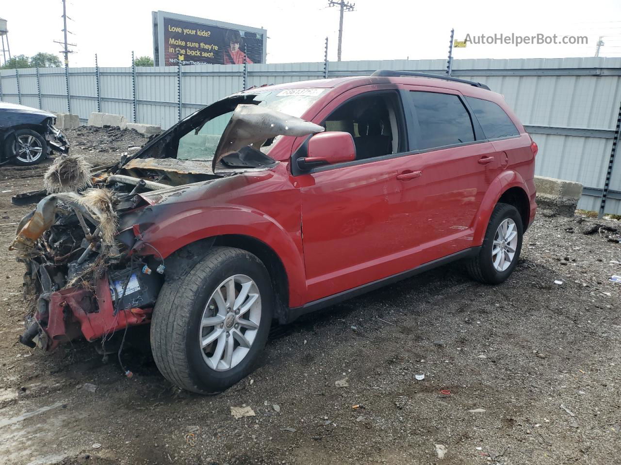 2016 Dodge Journey Sxt Red vin: 3C4PDDBG9GT100874