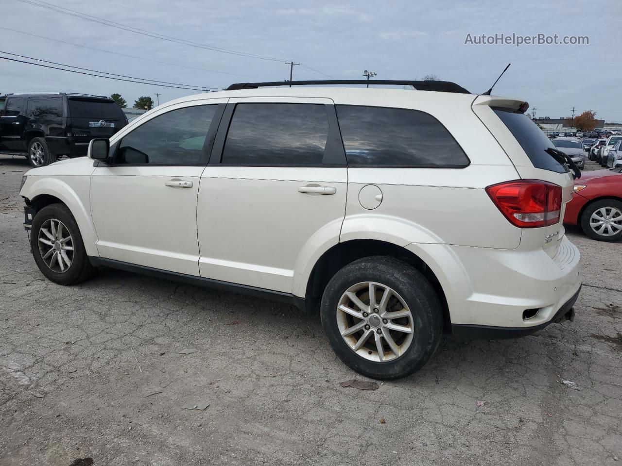 2014 Dodge Journey Sxt White vin: 3C4PDDBGXET120998