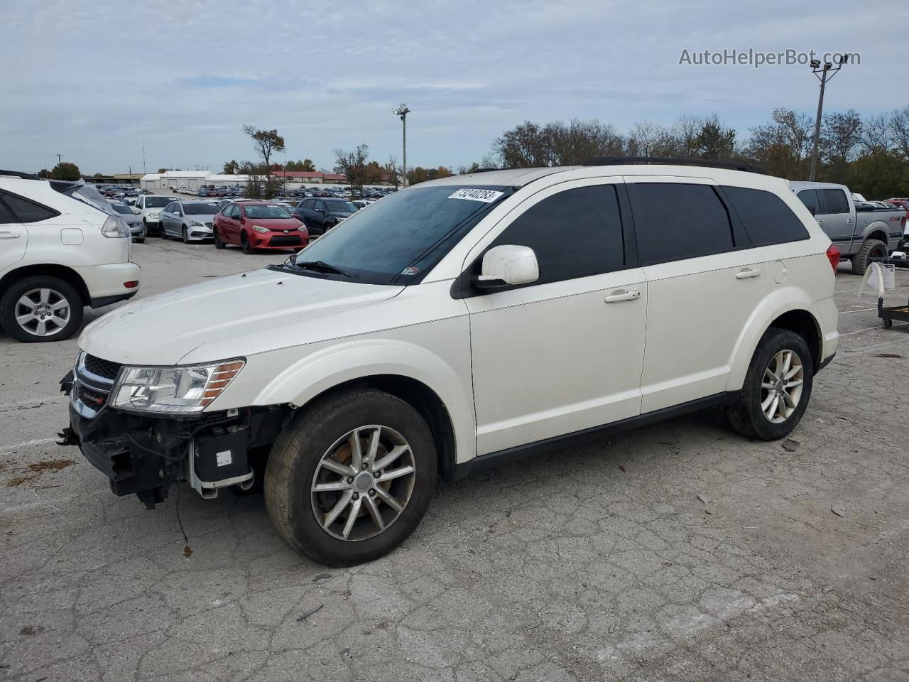 2014 Dodge Journey Sxt White vin: 3C4PDDBGXET120998