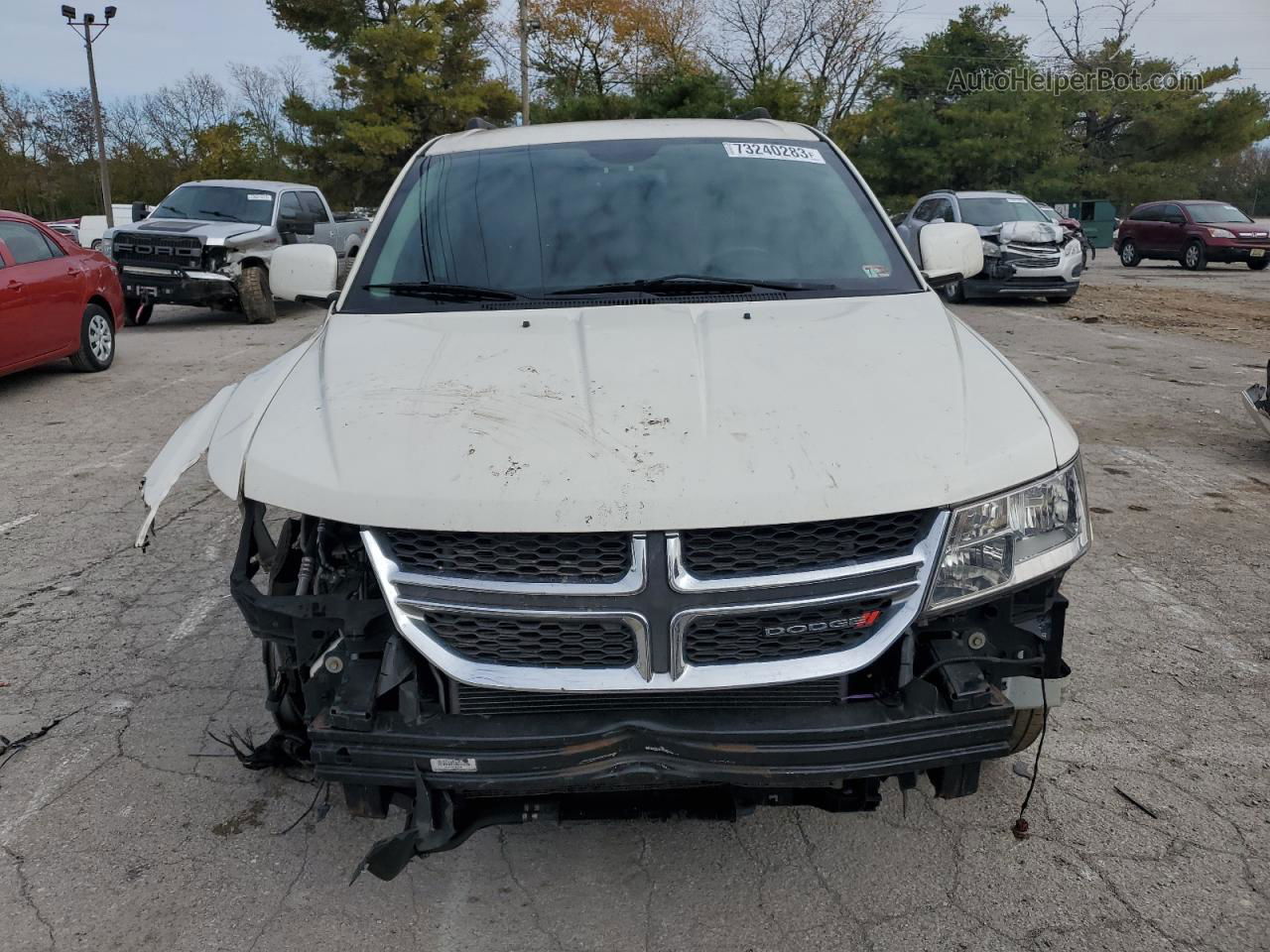 2014 Dodge Journey Sxt White vin: 3C4PDDBGXET120998