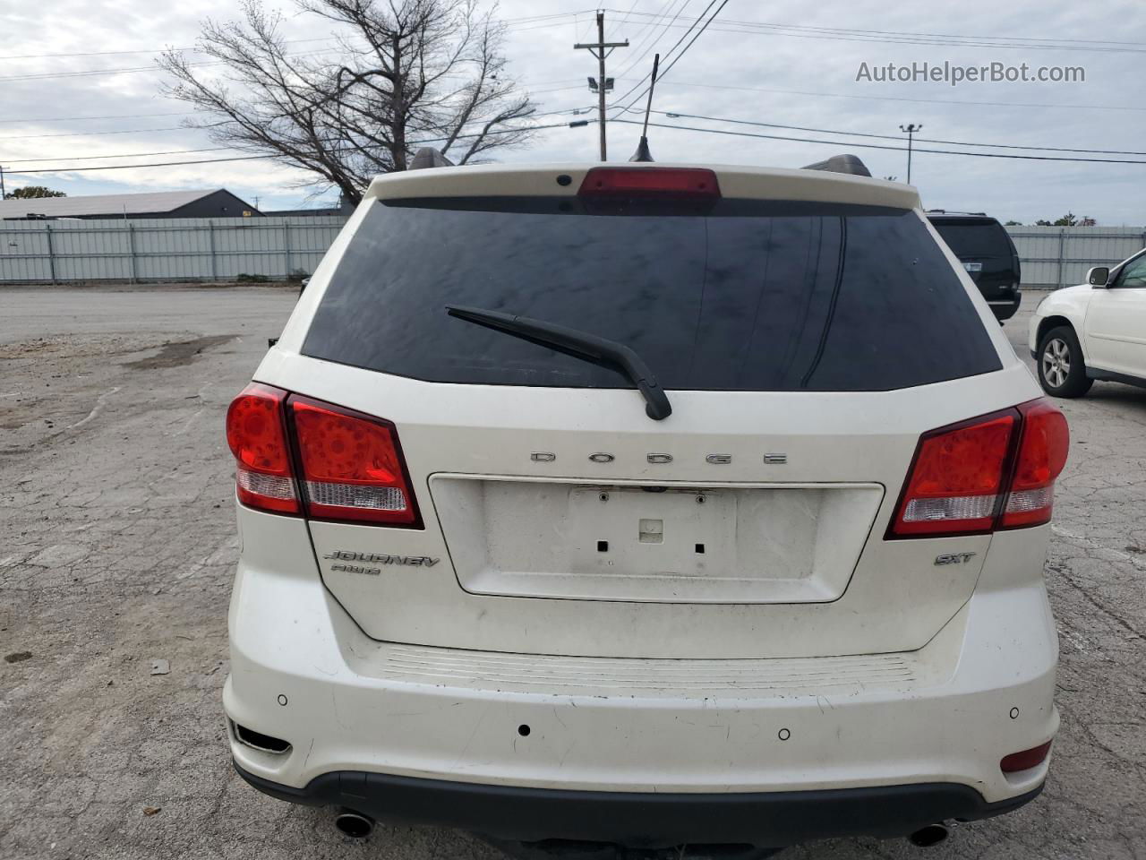 2014 Dodge Journey Sxt White vin: 3C4PDDBGXET120998