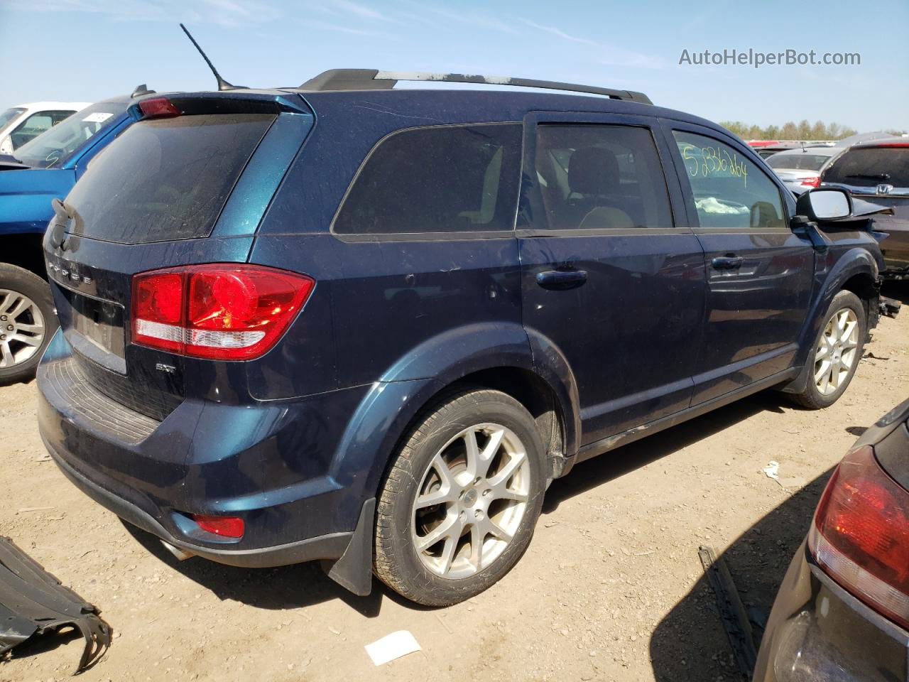 2014 Dodge Journey Sxt Blue vin: 3C4PDDBGXET218557