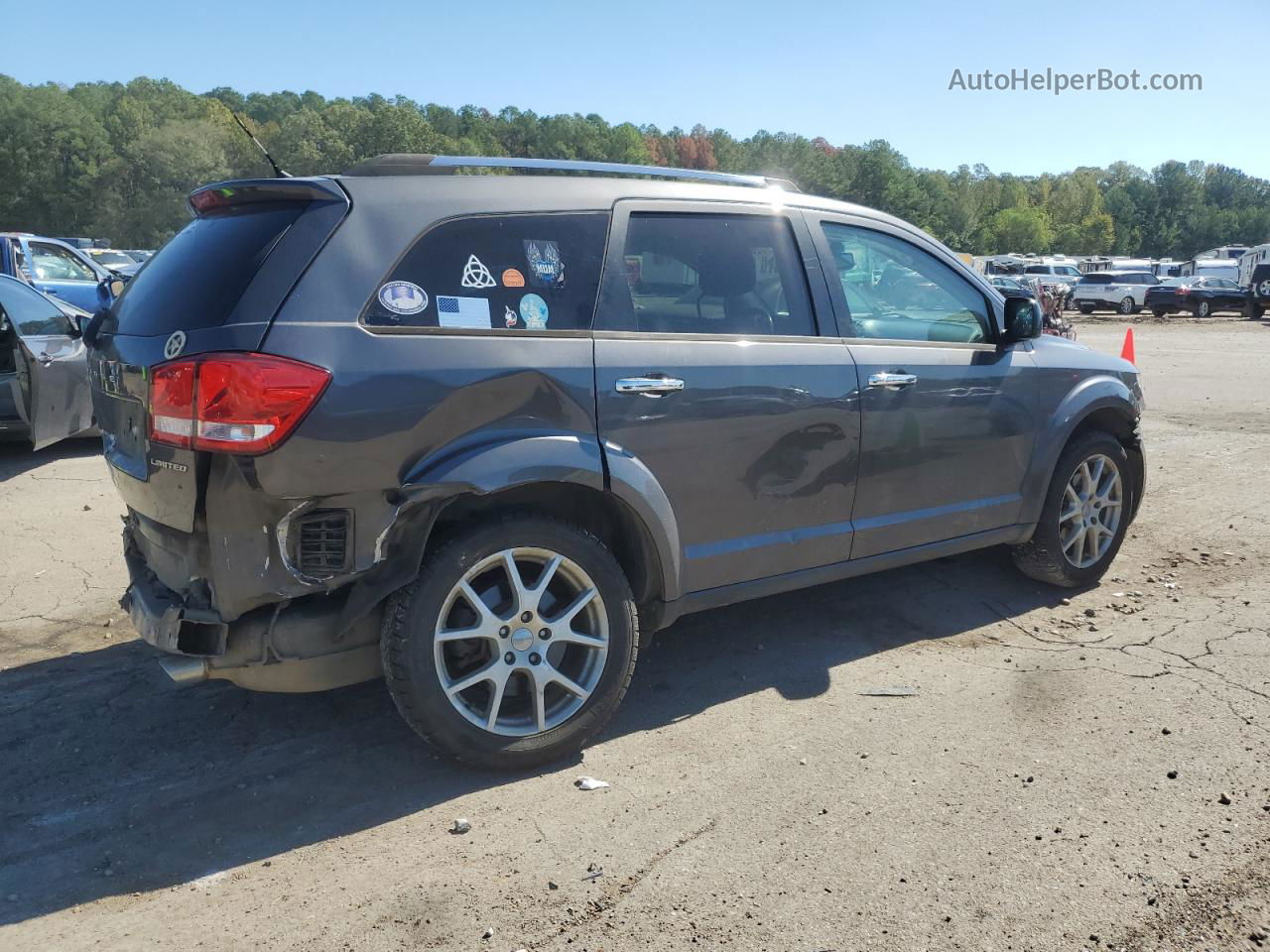 2014 Dodge Journey Limited Gray vin: 3C4PDDDG0ET184416