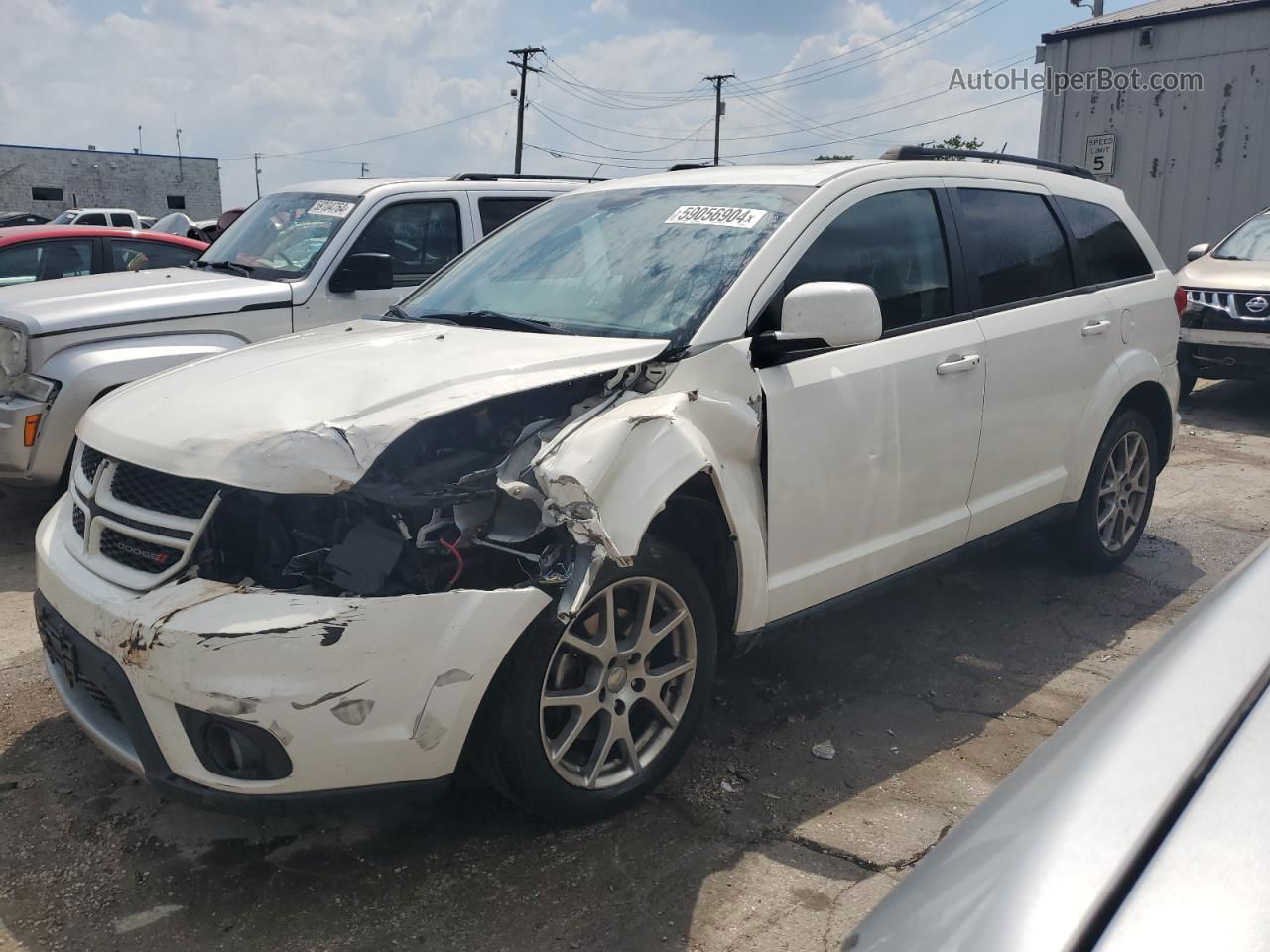 2014 Dodge Journey R/t White vin: 3C4PDDEG4ET289961