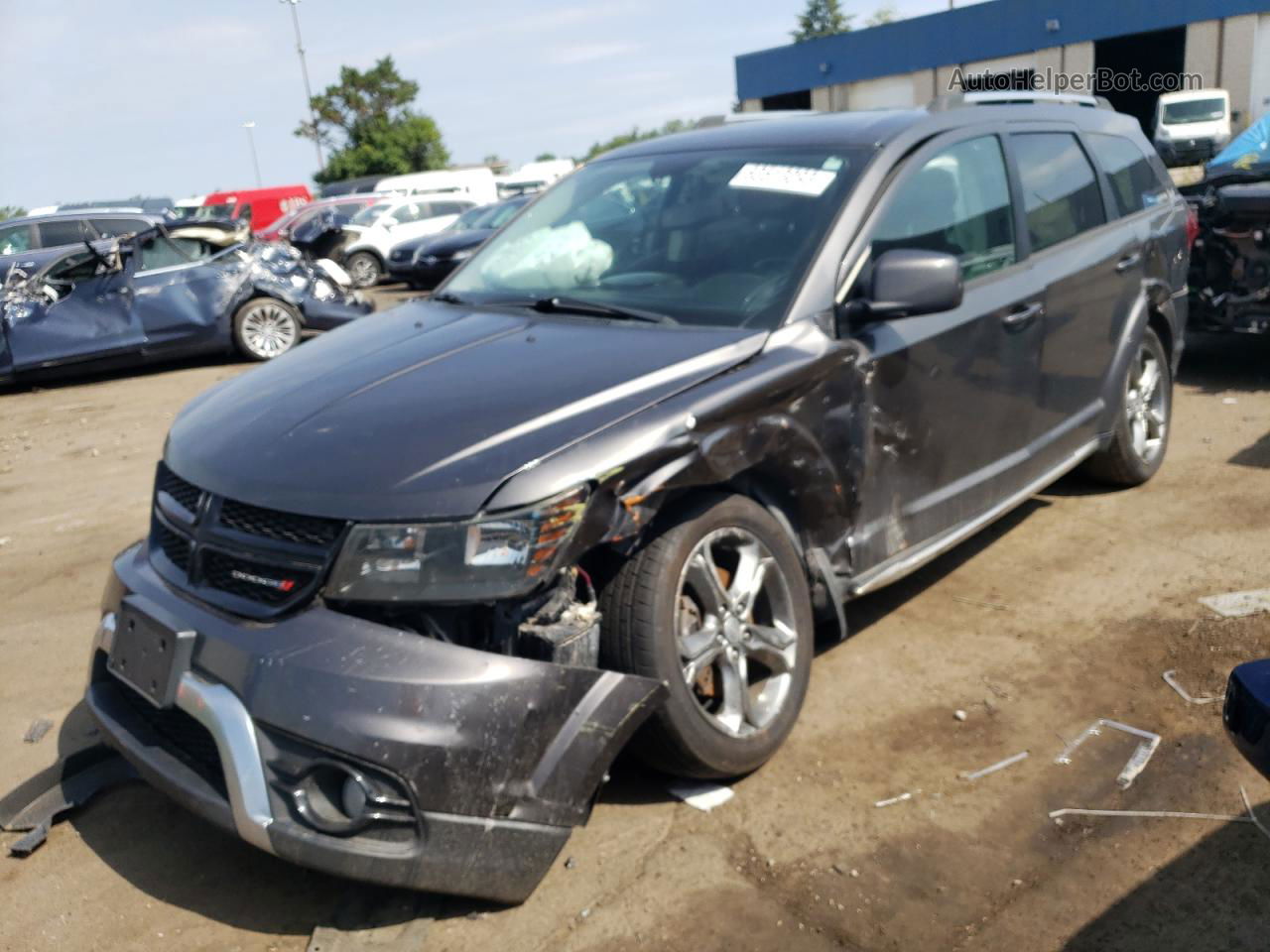 2016 Dodge Journey Crossroad Gray vin: 3C4PDDGG1GT227532