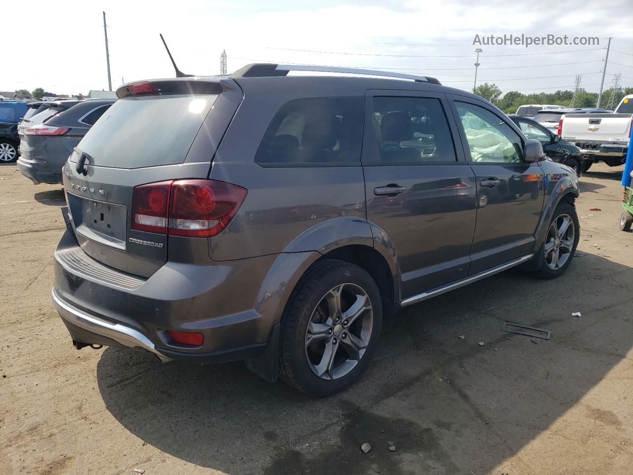 2016 Dodge Journey Crossroad Gray vin: 3C4PDDGG1GT227532