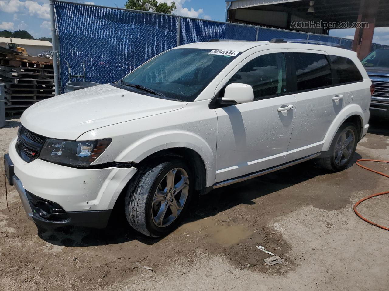 2017 Dodge Journey Crossroad Белый vin: 3C4PDDGG1HT574991