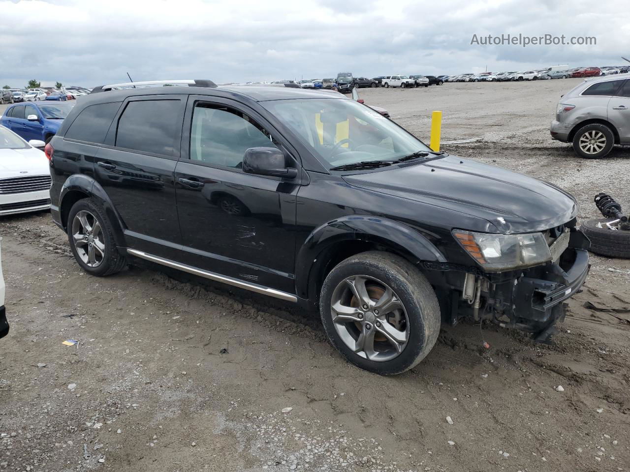 2017 Dodge Journey Crossroad Черный vin: 3C4PDDGG1HT575462