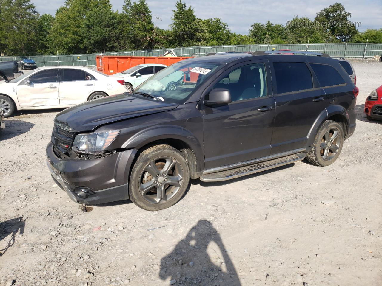 2017 Dodge Journey Crossroad Gray vin: 3C4PDDGG2HT522494