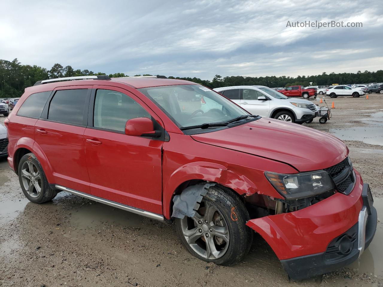 2017 Dodge Journey Crossroad Red vin: 3C4PDDGG2HT553390