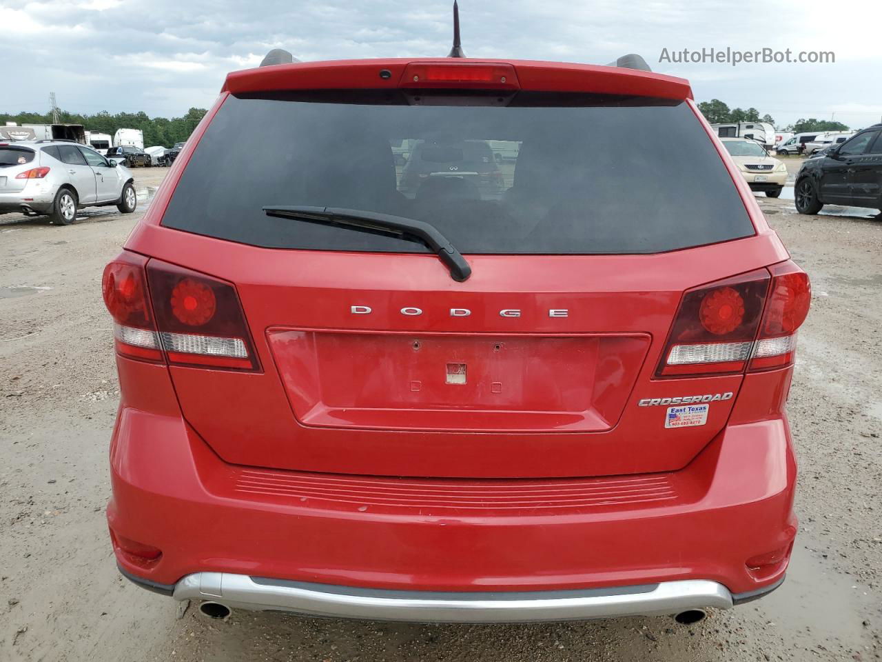 2017 Dodge Journey Crossroad Red vin: 3C4PDDGG2HT553390