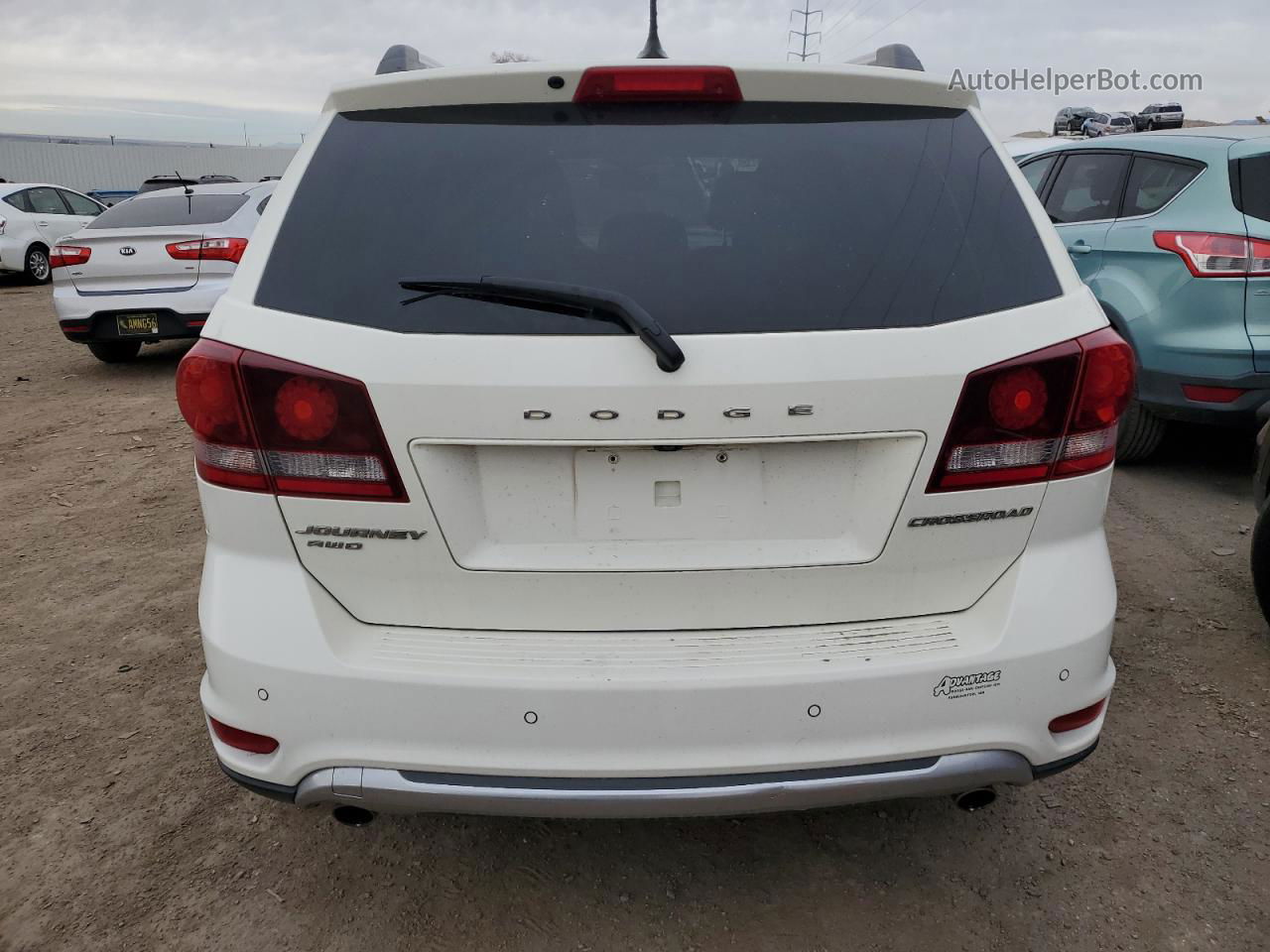 2015 Dodge Journey Crossroad White vin: 3C4PDDGG3FT601069