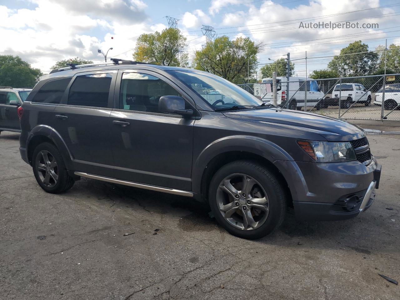 2015 Dodge Journey Crossroad Gray vin: 3C4PDDGG3FT725519