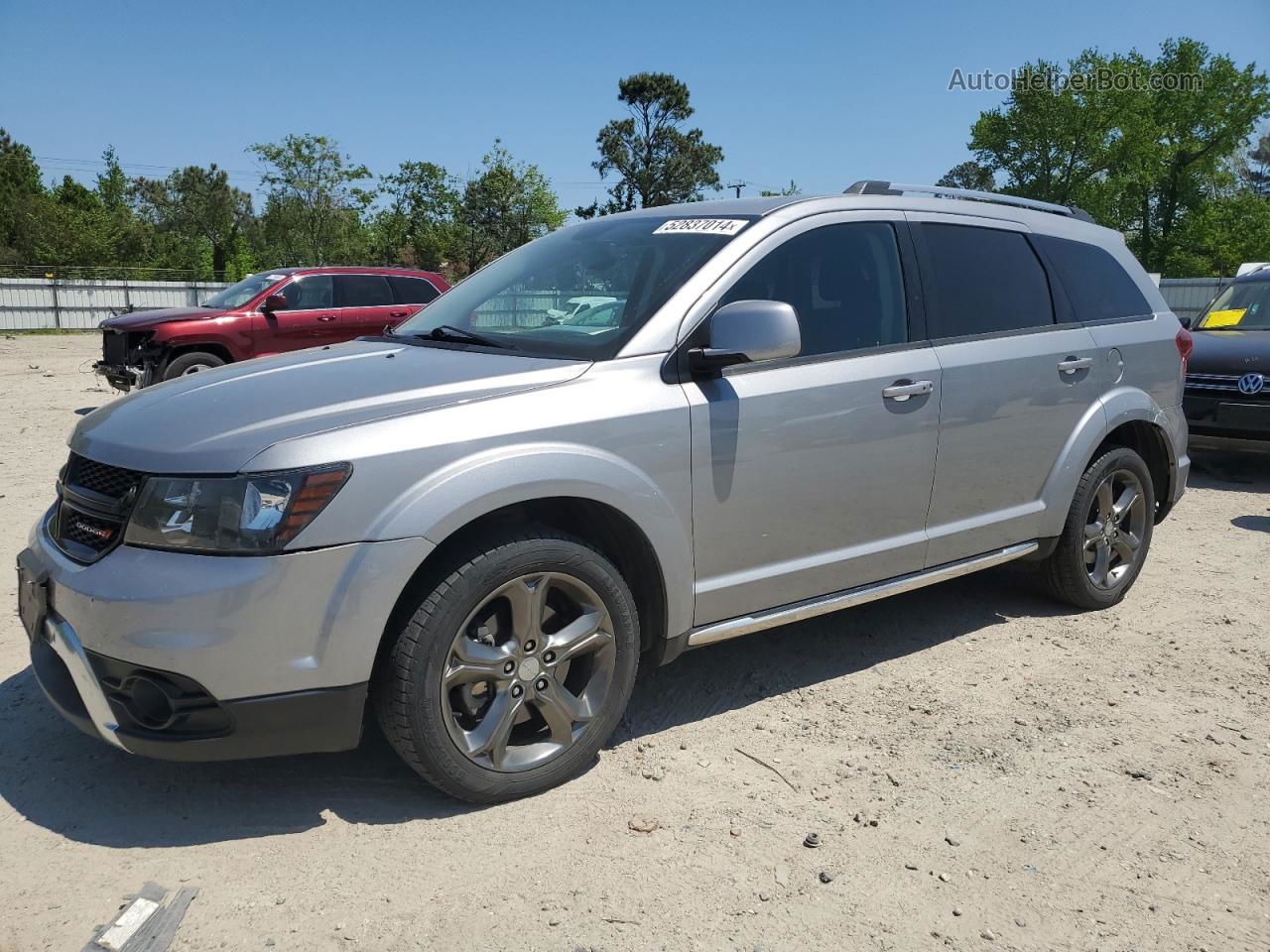 2015 Dodge Journey Crossroad Gray vin: 3C4PDDGG3FT756401