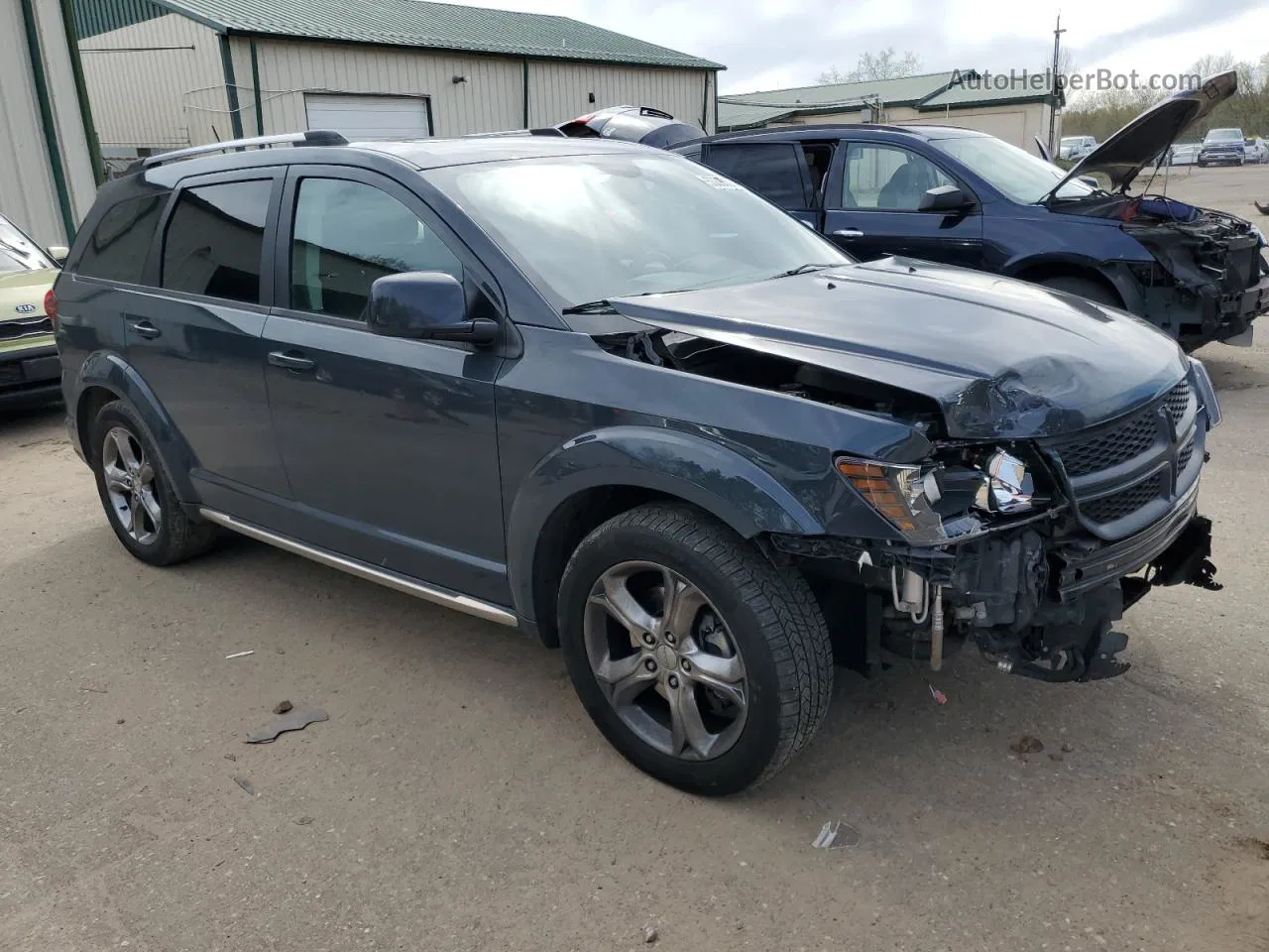 2017 Dodge Journey Crossroad Синий vin: 3C4PDDGG3HT639078