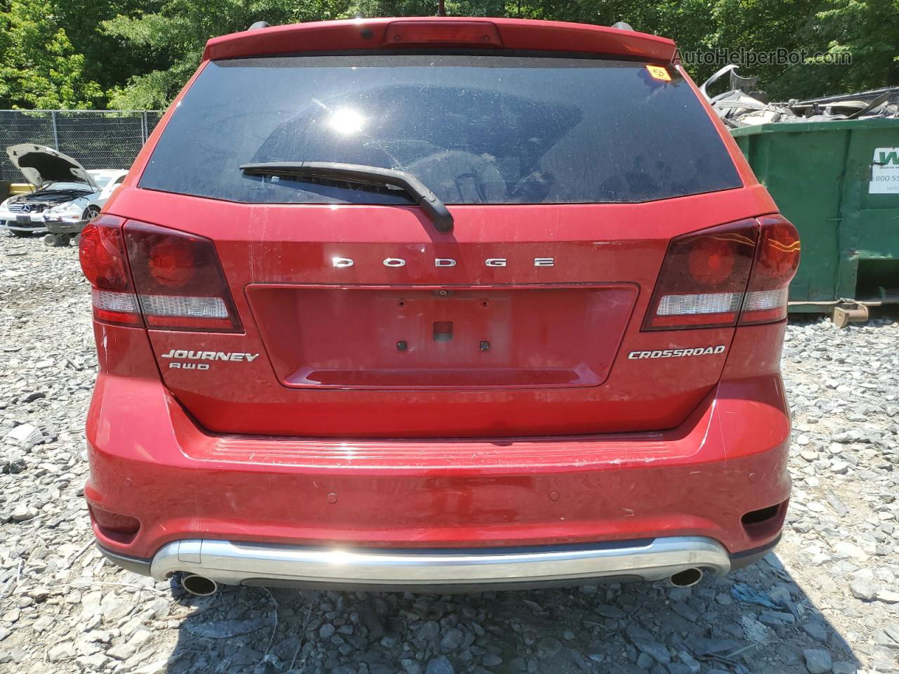 2017 Dodge Journey Crossroad Red vin: 3C4PDDGG3HT696591