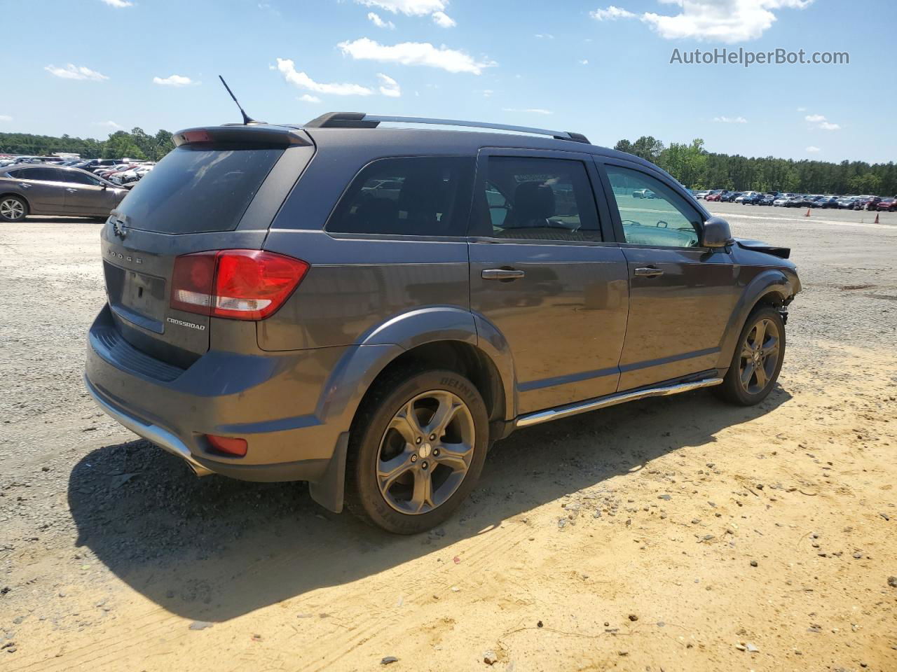 2015 Dodge Journey Crossroad Gray vin: 3C4PDDGG4FT593659