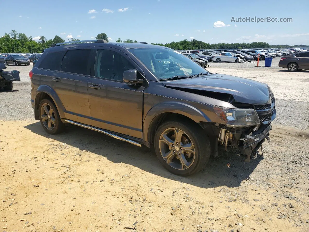 2015 Dodge Journey Crossroad Gray vin: 3C4PDDGG4FT593659