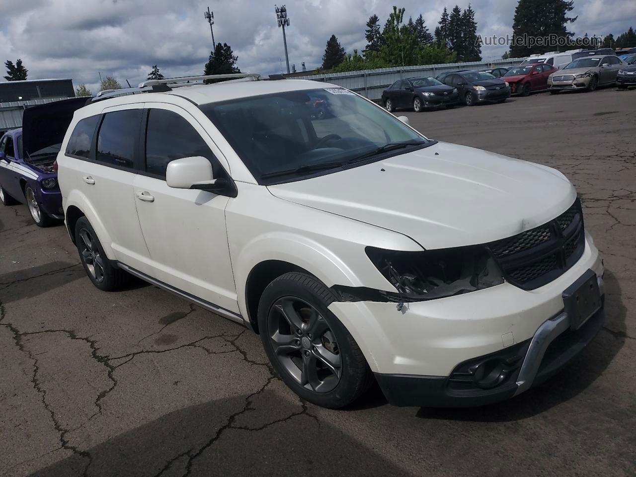 2016 Dodge Journey Crossroad White vin: 3C4PDDGG4GT108731