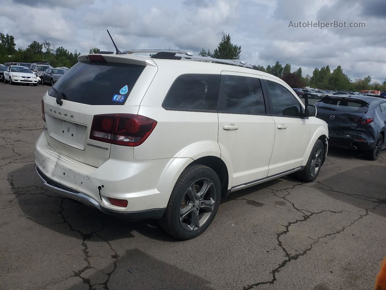 2016 Dodge Journey Crossroad White vin: 3C4PDDGG4GT108731