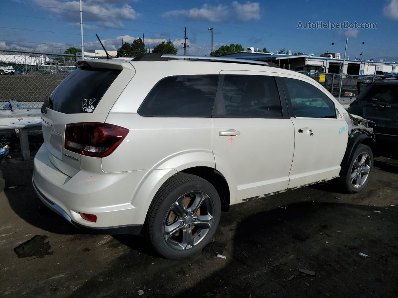 2016 Dodge Journey Crossroad White vin: 3C4PDDGG4GT124850