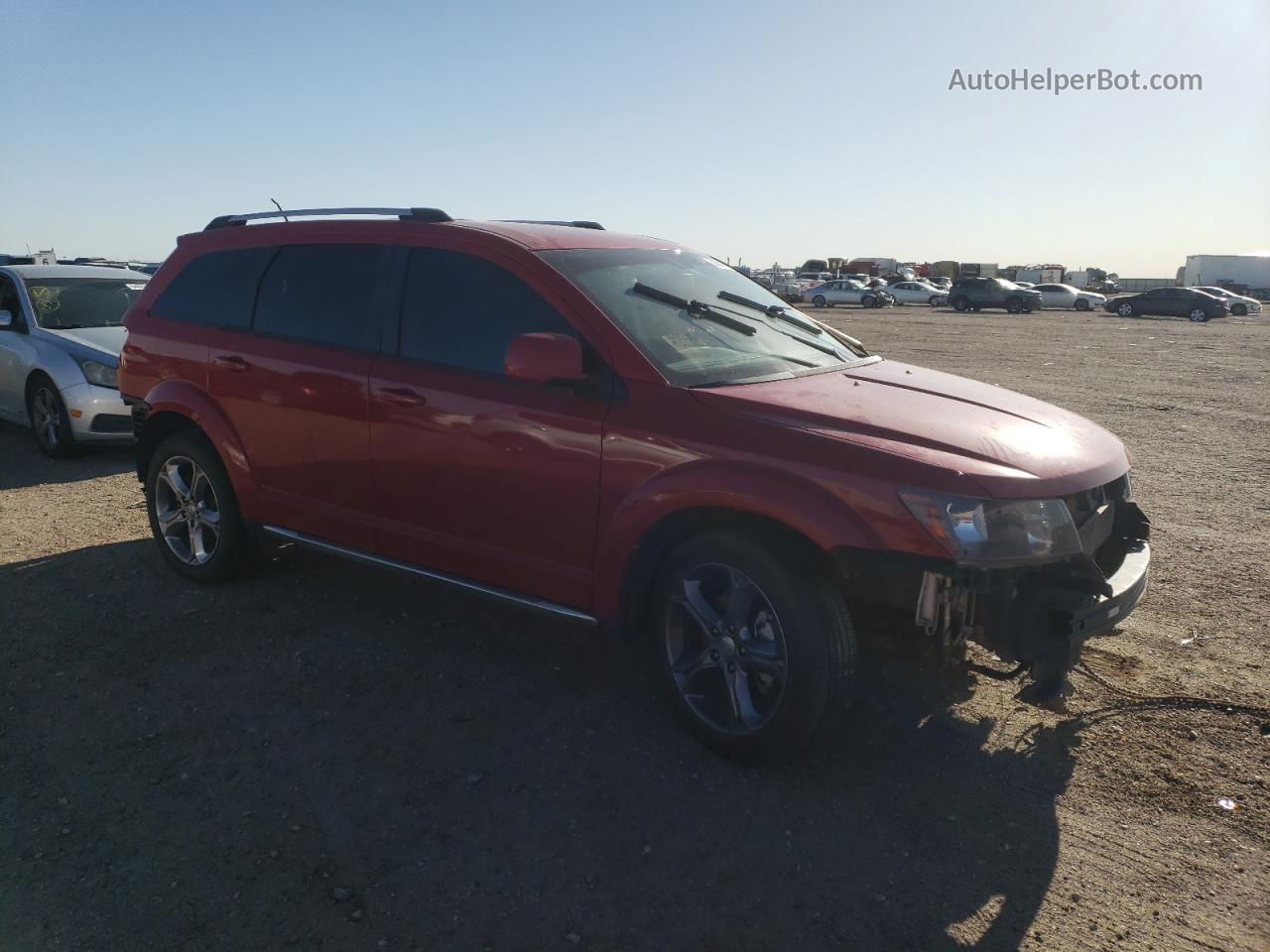 2014 Dodge Journey Crossroad Red vin: 3C4PDDGG5ET278397