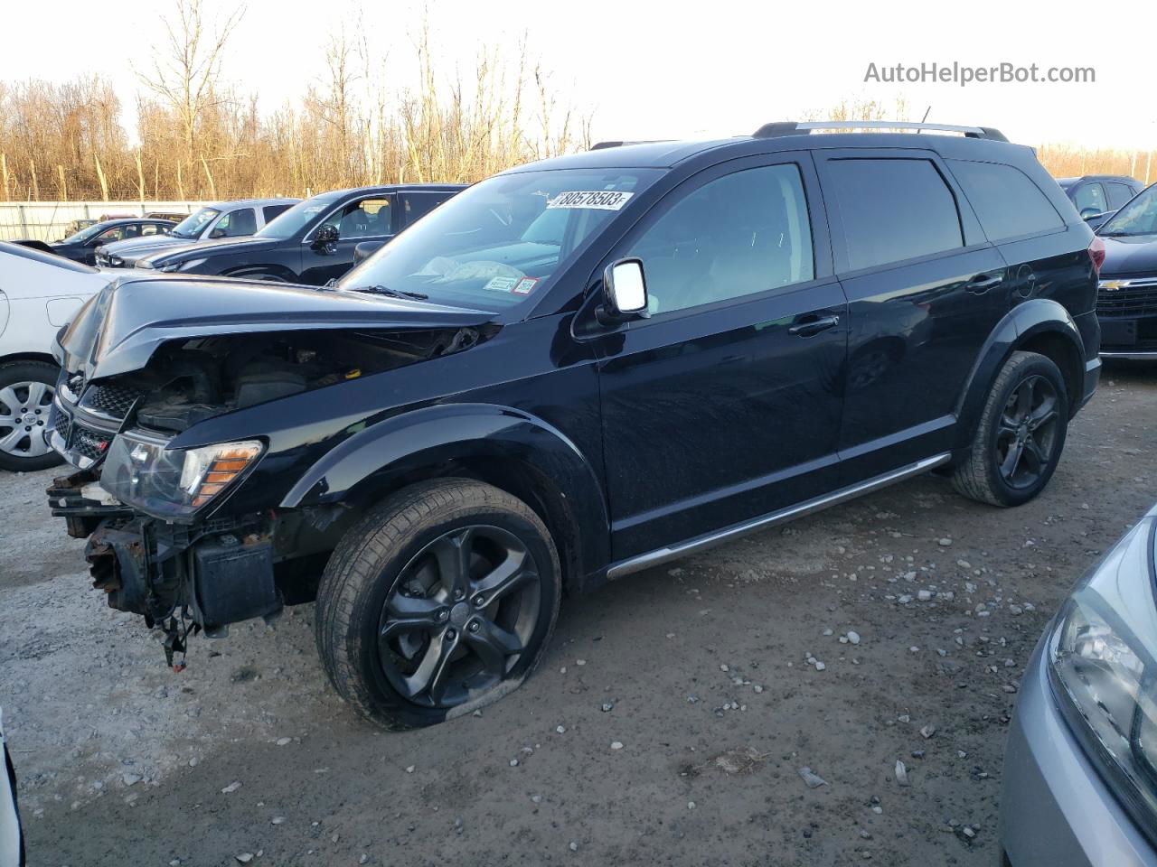 2014 Dodge Journey Crossroad Черный vin: 3C4PDDGG5ET315979