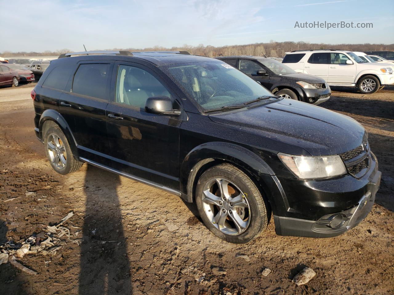 2017 Dodge Journey Crossroad Черный vin: 3C4PDDGG5HT505527