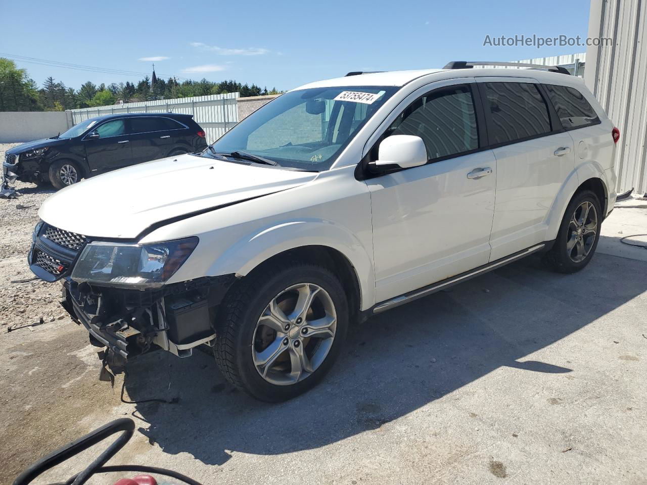 2015 Dodge Journey Crossroad White vin: 3C4PDDGG6FT618903